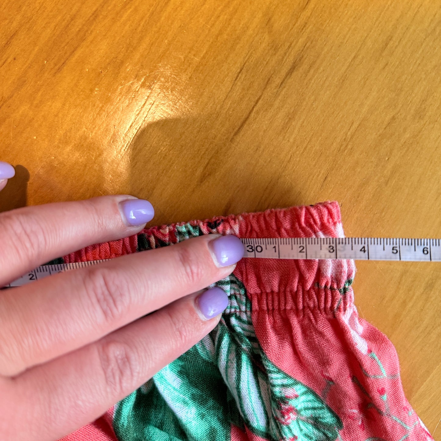 Floral-Print Wide-Leg Palazzo Pants Waist 66cm