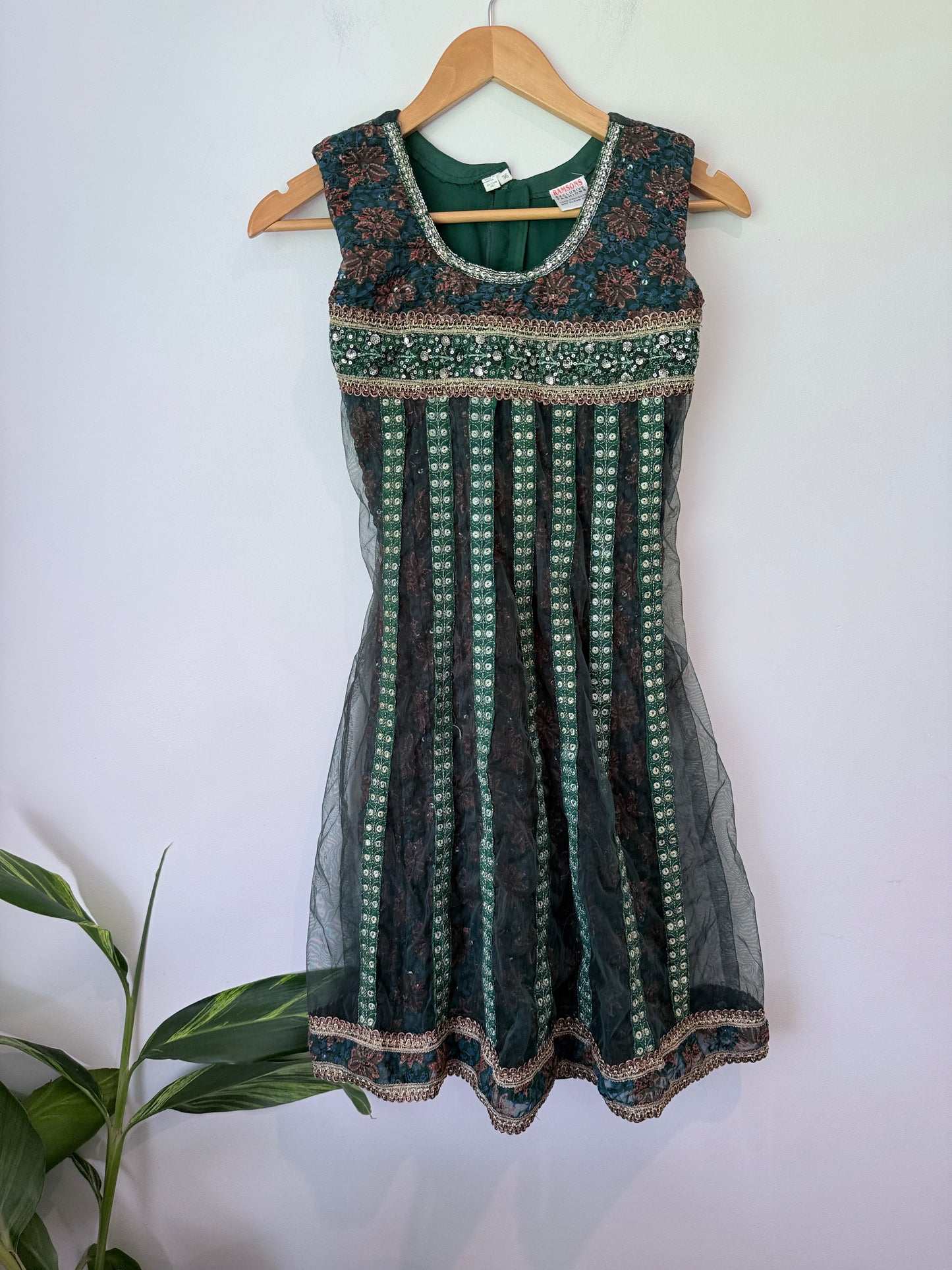 Ramsons U/Arm to U/Arm 42cm Girls Embroidered & Sequinned Dress