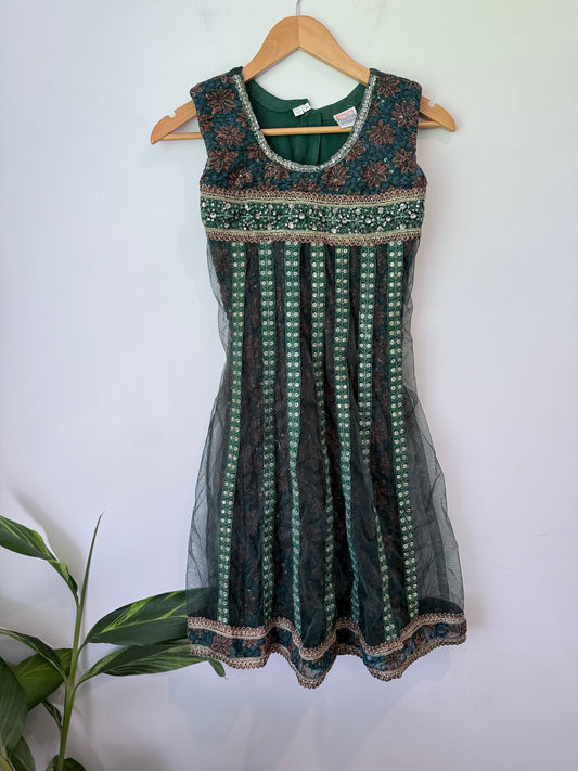 Ramsons U/Arm to U/Arm 42cm Girls Embroidered & Sequinned Dress