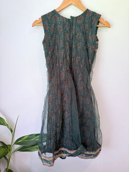 Ramsons U/Arm to U/Arm 42cm Girls Embroidered & Sequinned Dress
