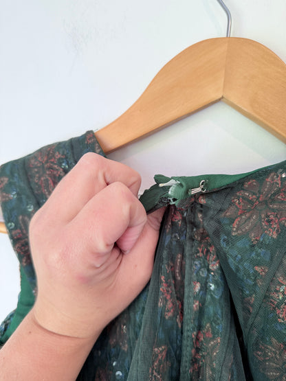 Ramsons U/Arm to U/Arm 42cm Girls Embroidered & Sequinned Dress
