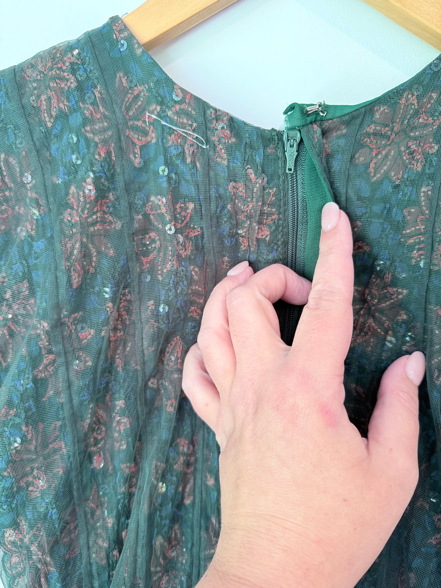 Ramsons U/Arm to U/Arm 42cm Girls Embroidered & Sequinned Dress