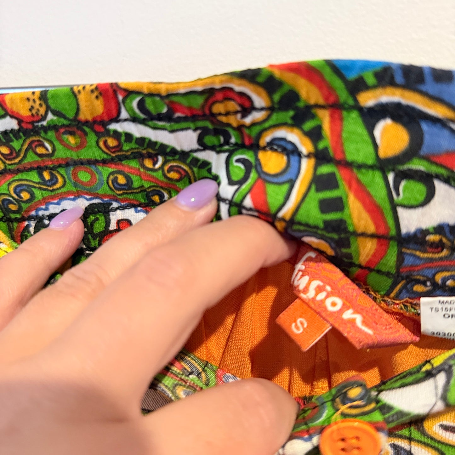 Fusion Size S Orange Harem Pants