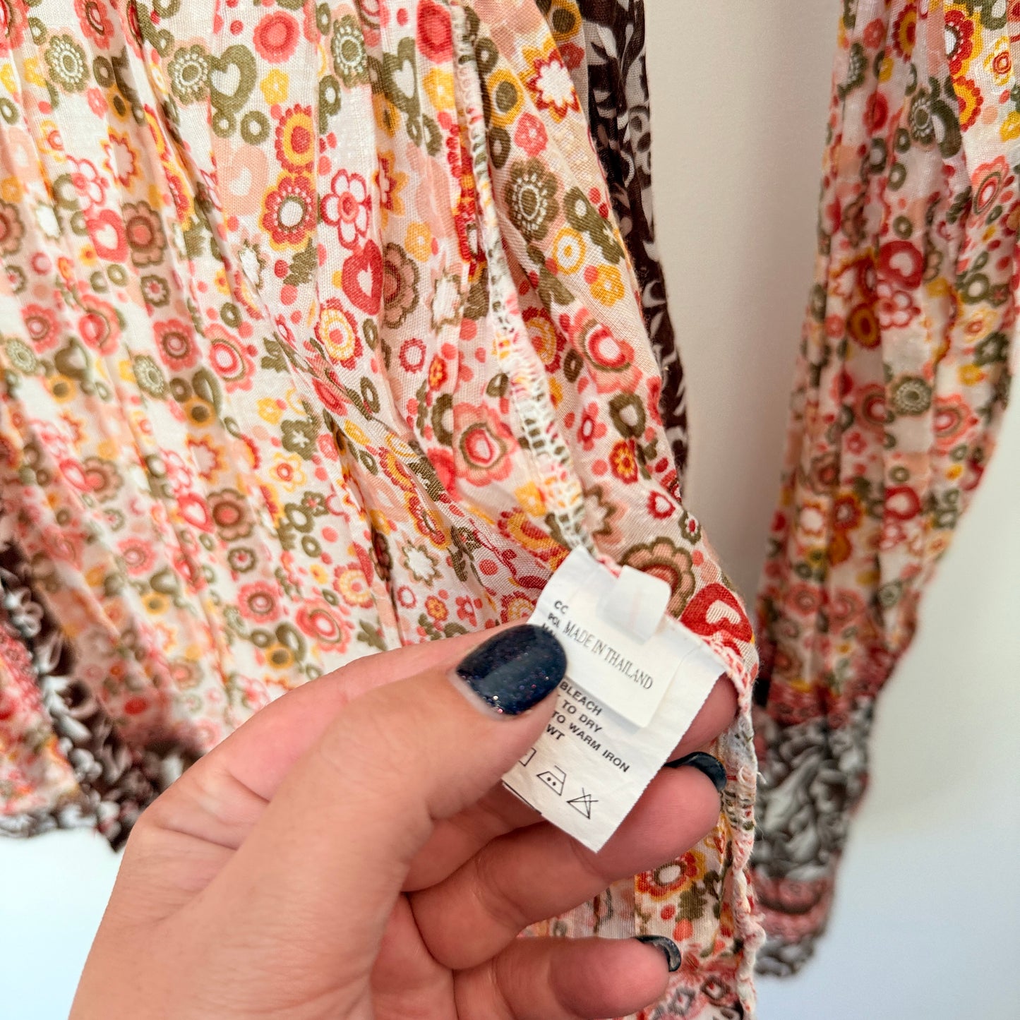 Genne U/Arm to U/Arm 44cm Lace-Trimmed Floral-Print Woven Blouse