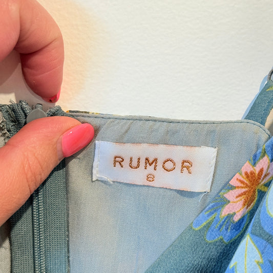 Rumor Size 8 Fleur Straps Midi Dress