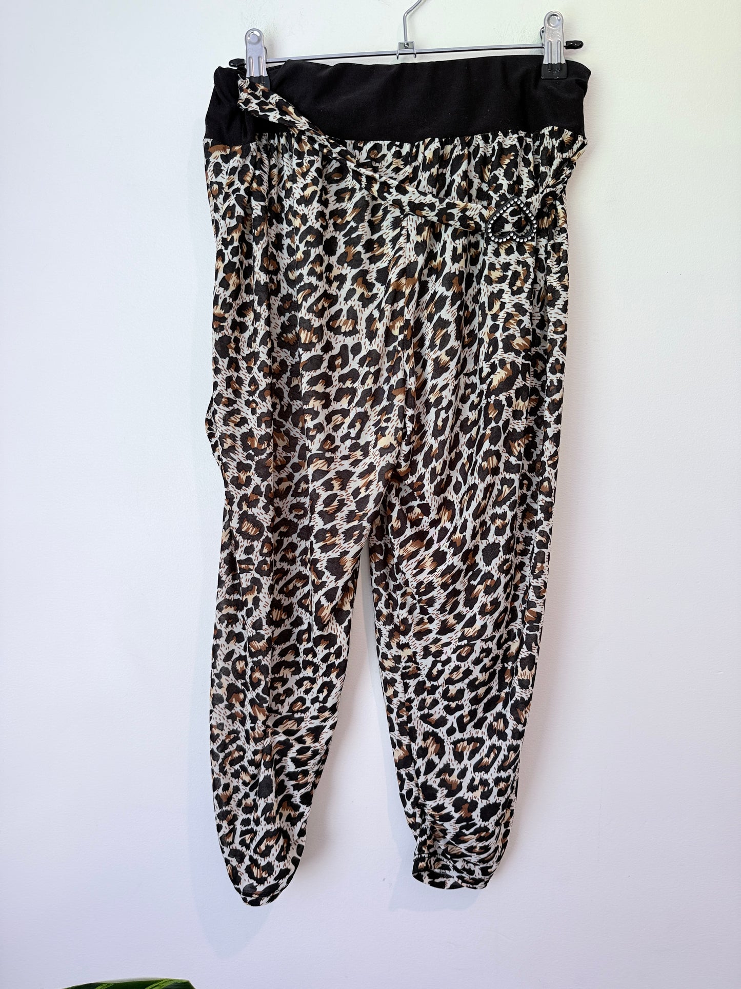 Brand Unknown Waist 66cm Leopard Print Harem Pants
