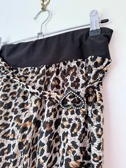 Brand Unknown Waist 66cm Leopard Print Harem Pants