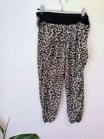 Brand Unknown Waist 66cm Leopard Print Harem Pants