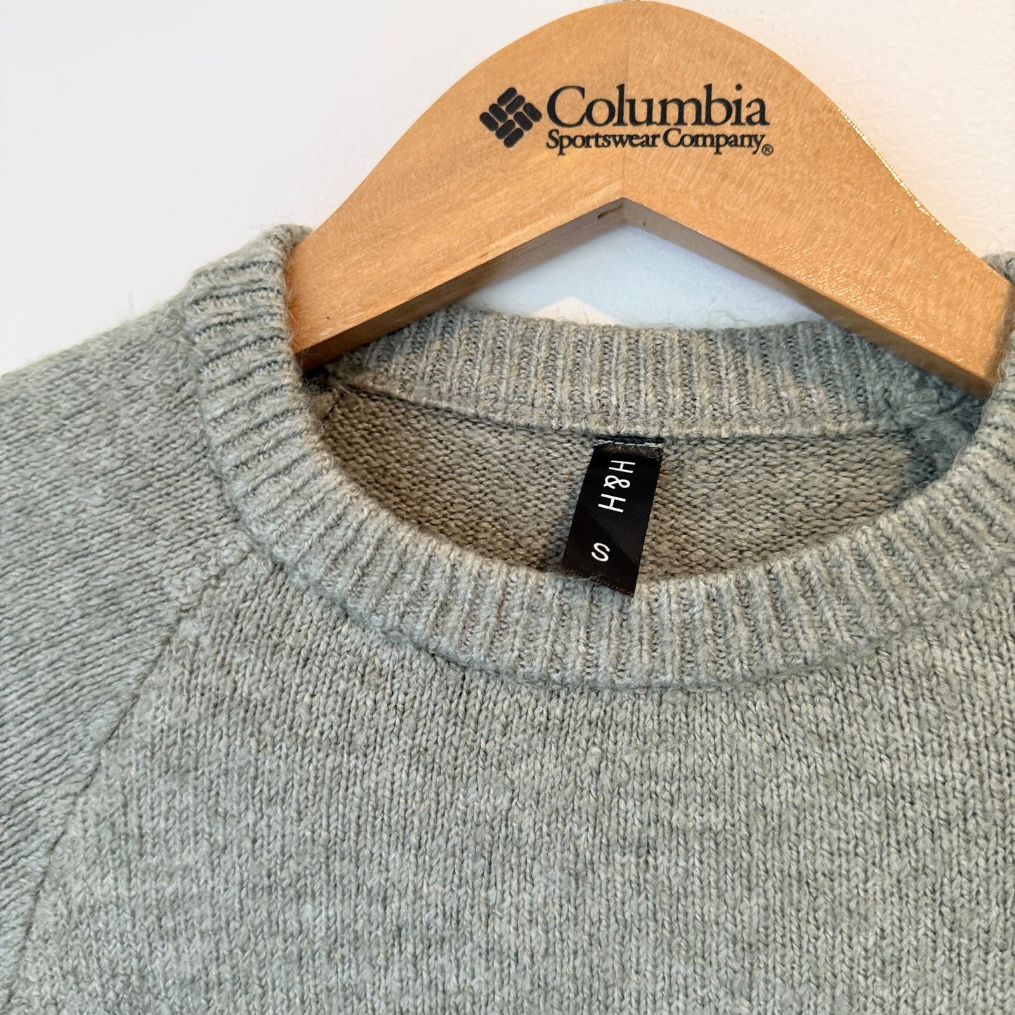 H&H Knit Crew Neck Jumper Grey – Size S