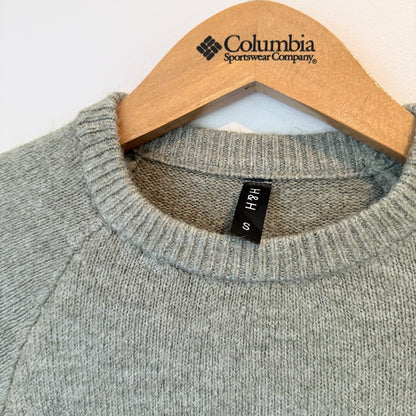 H&H Knit Crew Neck Jumper Grey – Size S