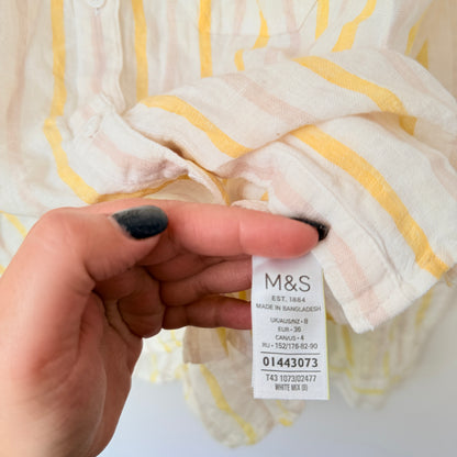 M & S Size 8 100% Linen Blouse