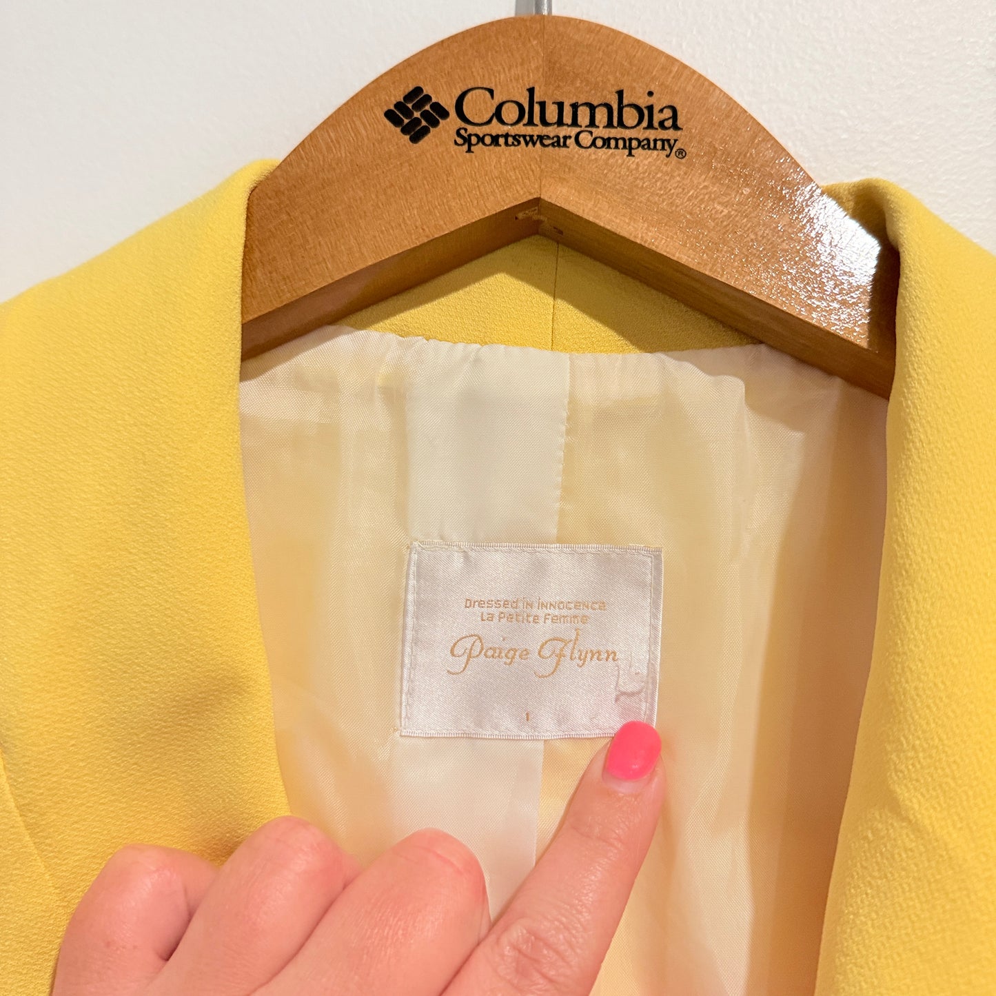 Paige Flynn Size 1 Yellow Double-Breasted Twill Blazer