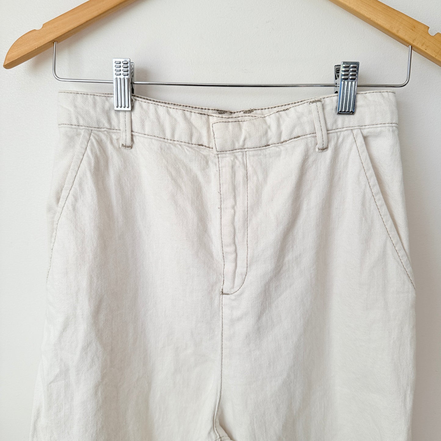 Topshop Moto Size W 26 L 30 Wide-Leg Linen Blend Pants