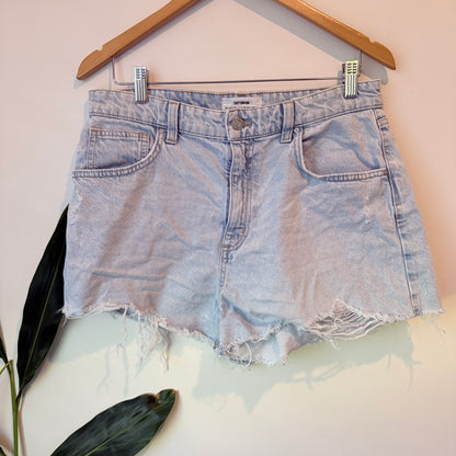 Cotton On High Rise Mom Denim Shorts Light Blue – Size 14