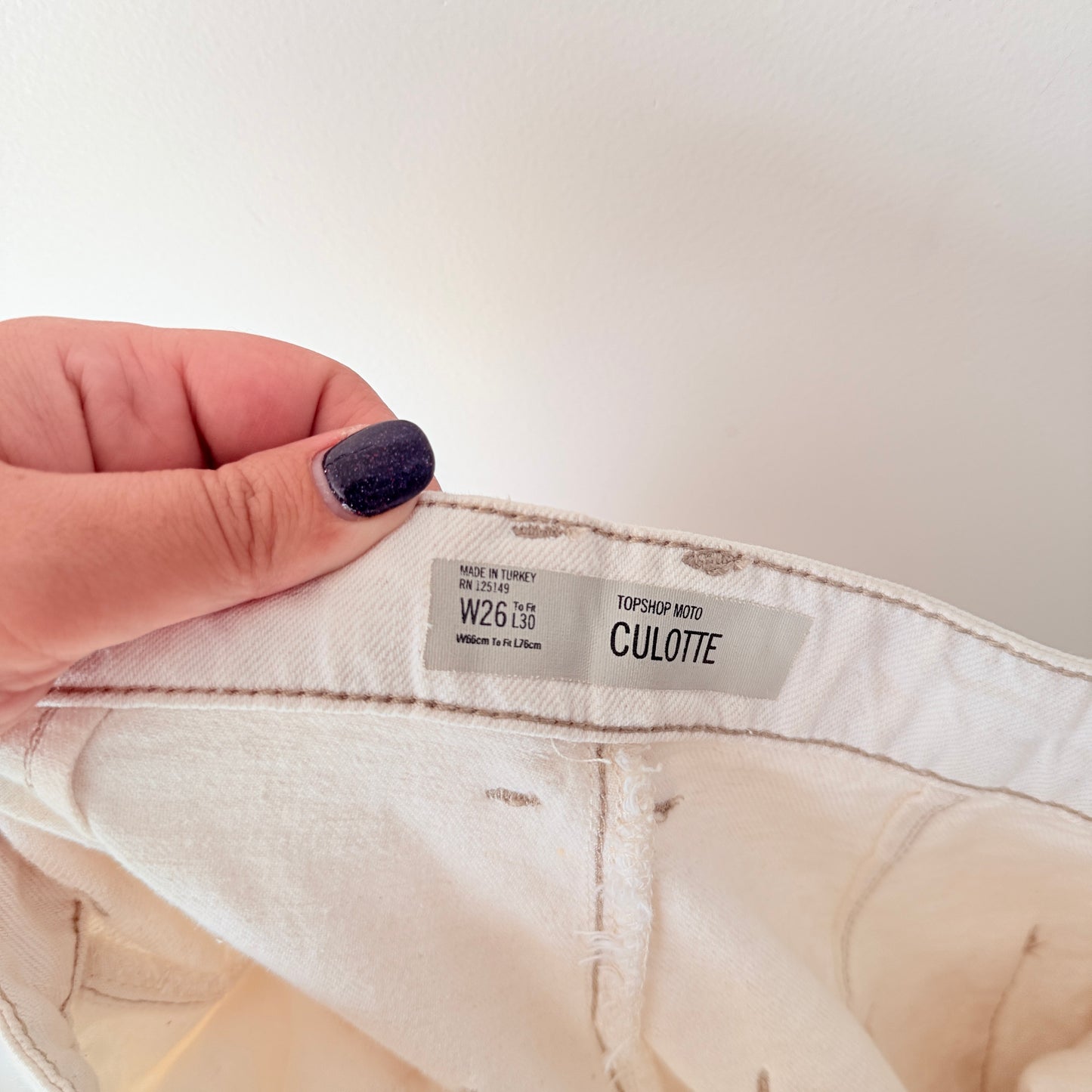 Topshop Moto Size W 26 L 30 Wide-Leg Linen Blend Pants