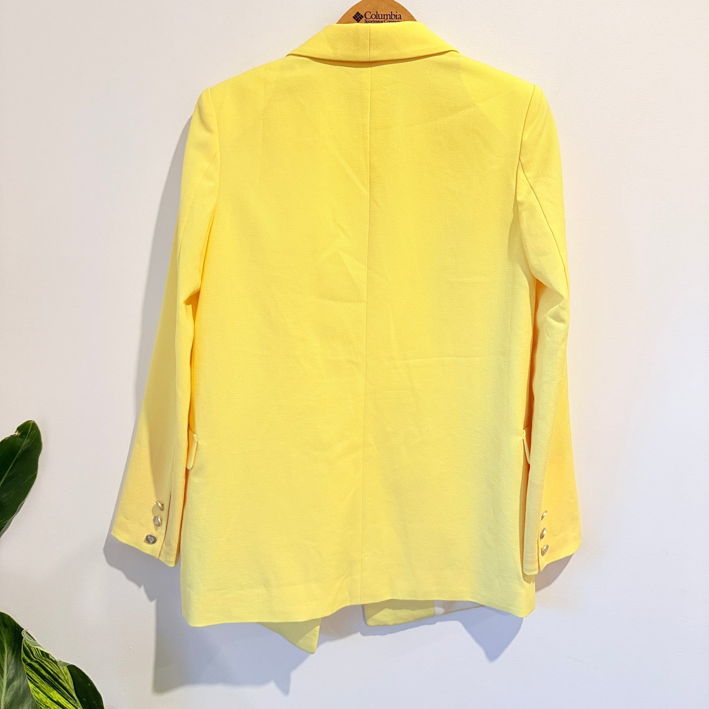 Paige Flynn Size 1 Yellow Double-Breasted Twill Blazer