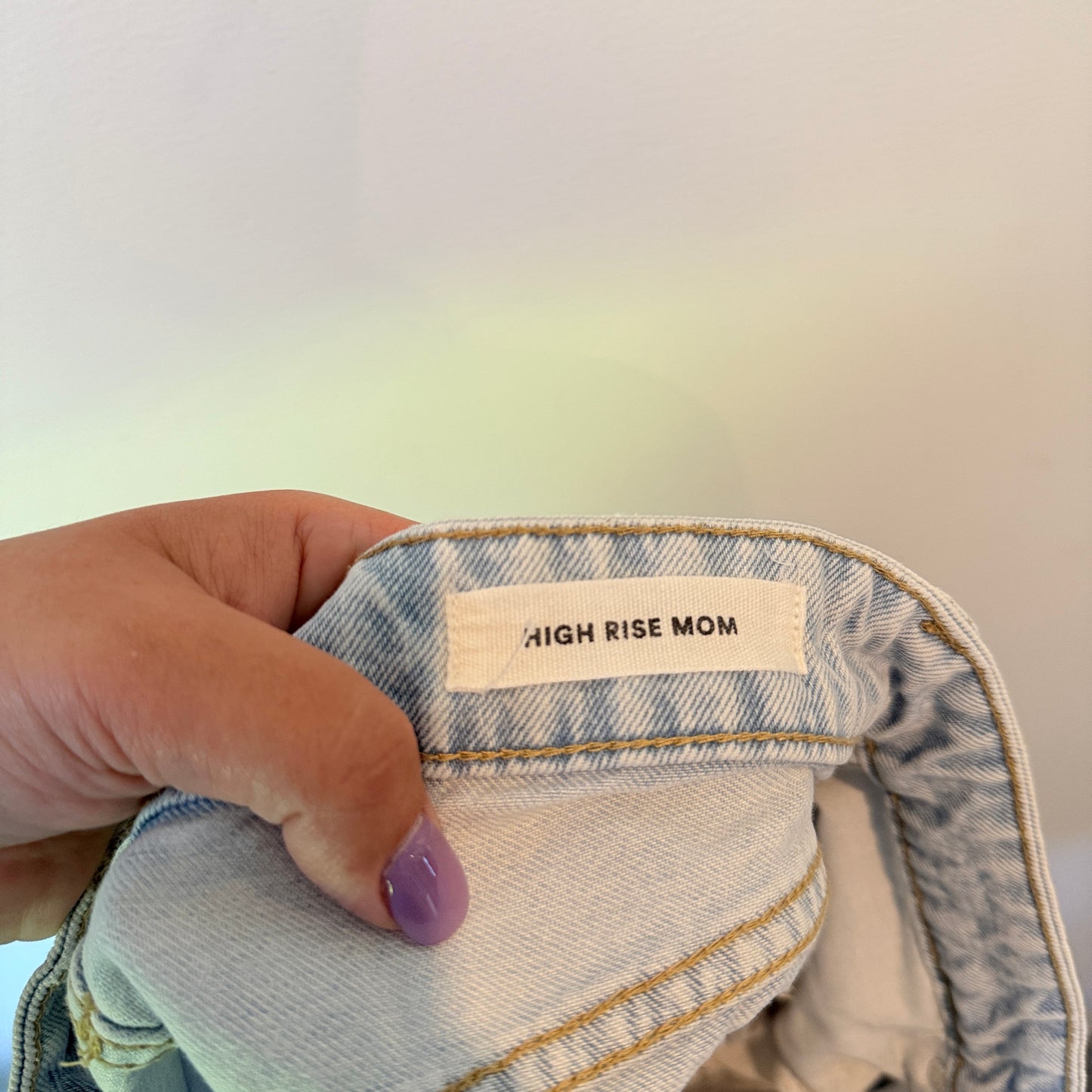 Cotton On High Rise Mom Denim Shorts Light Blue – Size 14