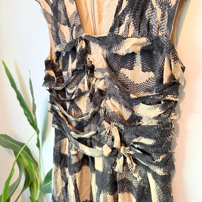 Country Road 100% Silk Ruched Midi Dress – Size 12