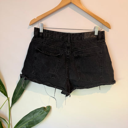 Glassons Black Denim Cut-Off Shorts – Size 10