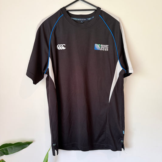Cantebury Rugby World Cup 2015 Size L Black T-Shirt