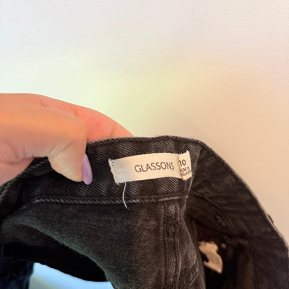Glassons Black Denim Cut-Off Shorts – Size 10