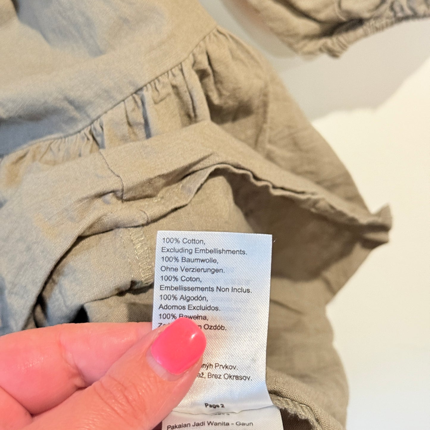 Cotton:On Size 10 Tiered Puff-Sleeve Cotton Mini Dress