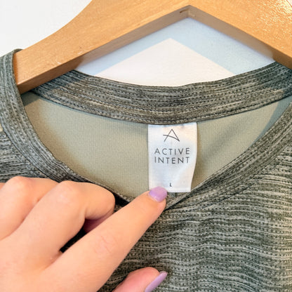 Active Intent Sleeveless Performance Top Olive Green – L