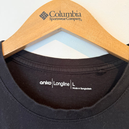 Anko Longline T-Shirt Black – L