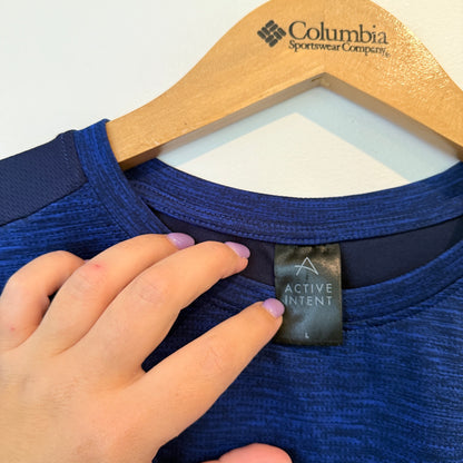 Active Intent Sleeveless Performance Top Blue – L