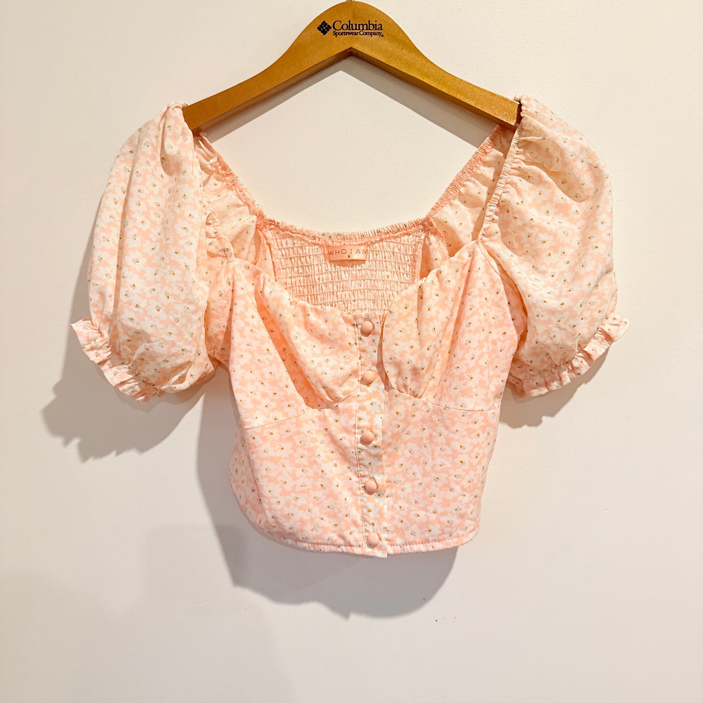 Who I Am Size 8 Puff Sleeve Crop Top