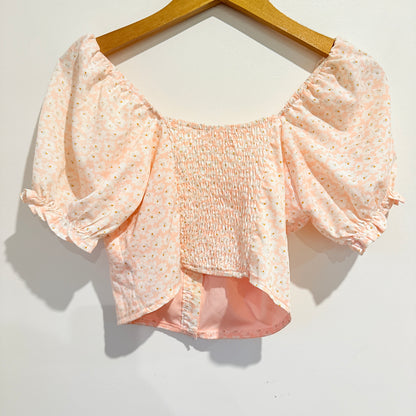 Who I Am Size 8 Puff Sleeve Crop Top