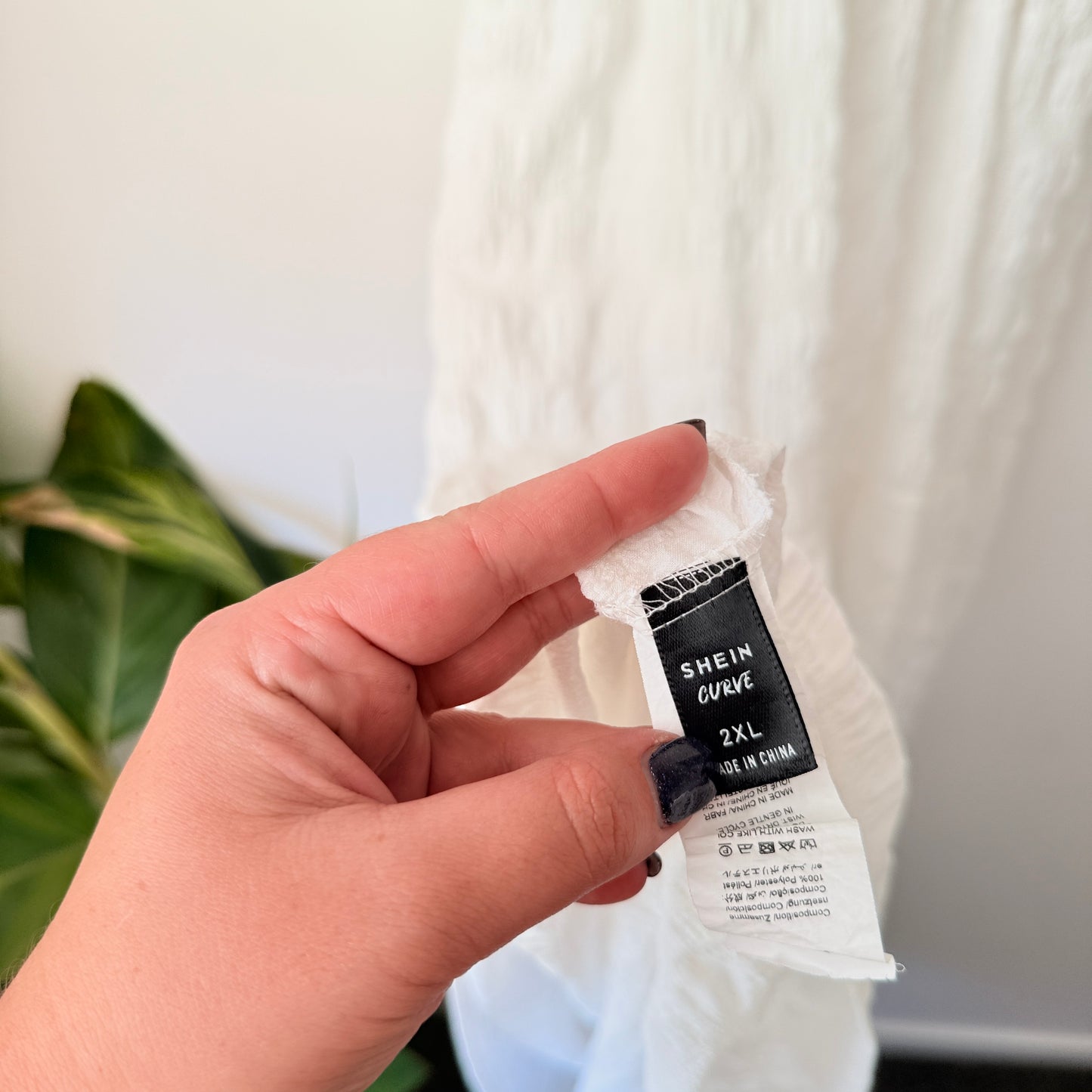 Shein Curve Size 2XL White Dress