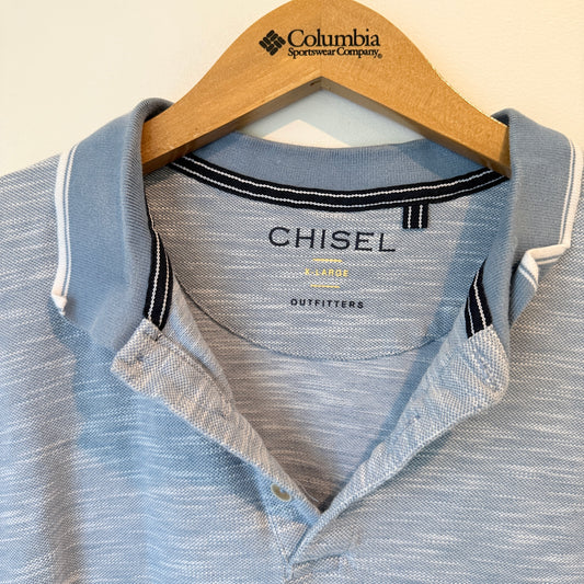 Chisel Short Sleeve Polo Shirt Blue – XL