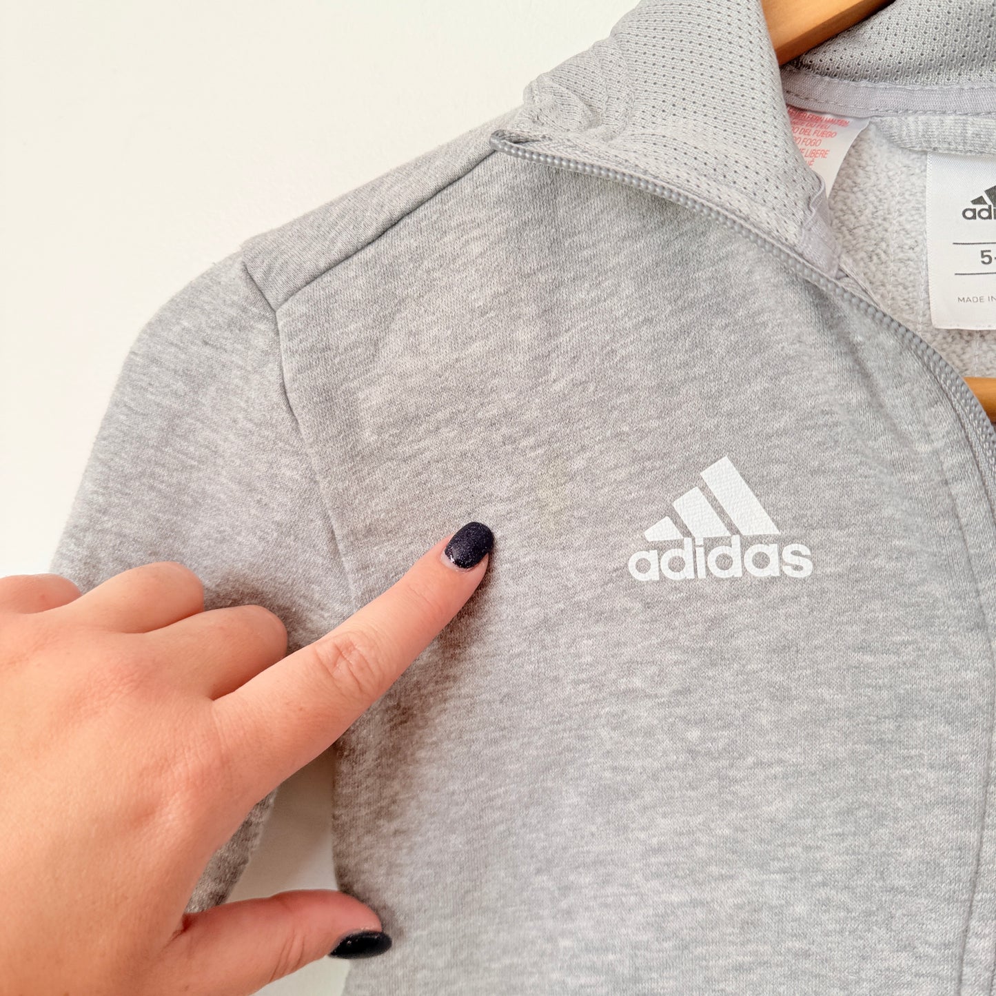 Adidas Size 5-6Y Full-Zip Hoodie