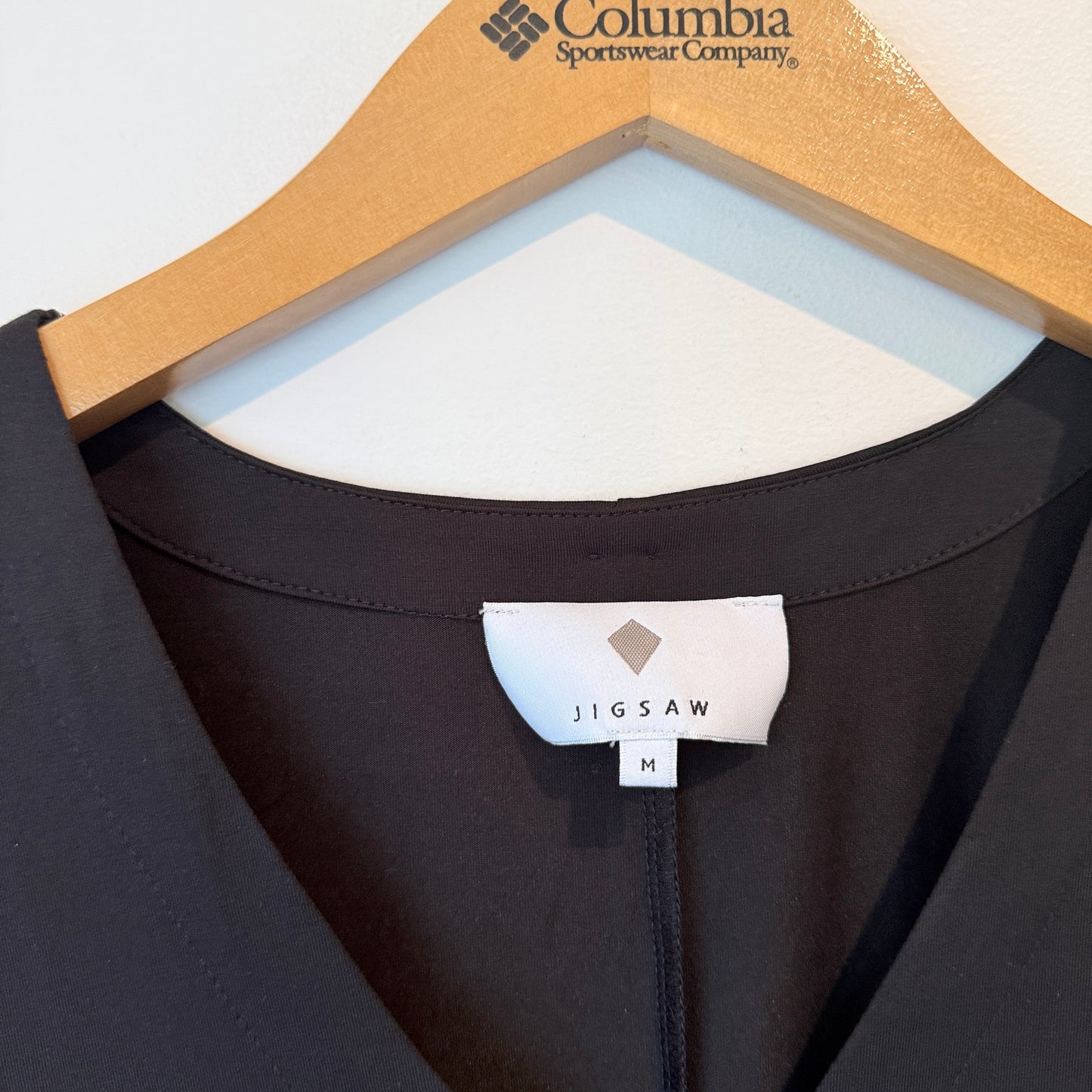 Jigsaw Sleeveless Ruched Hem Dress Black – M