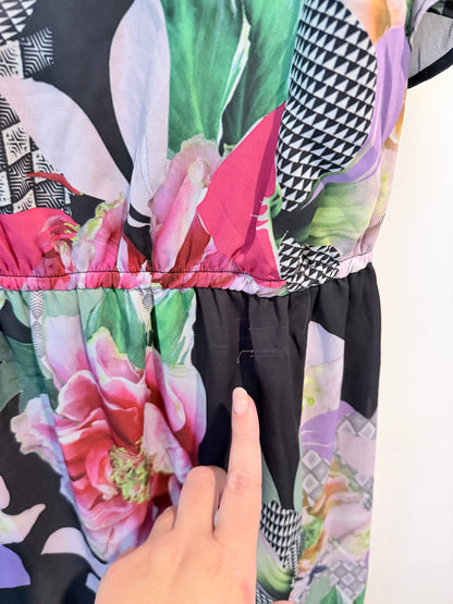 City Chic Size U/Arm to U/Arm 61cm Floral Print Dress