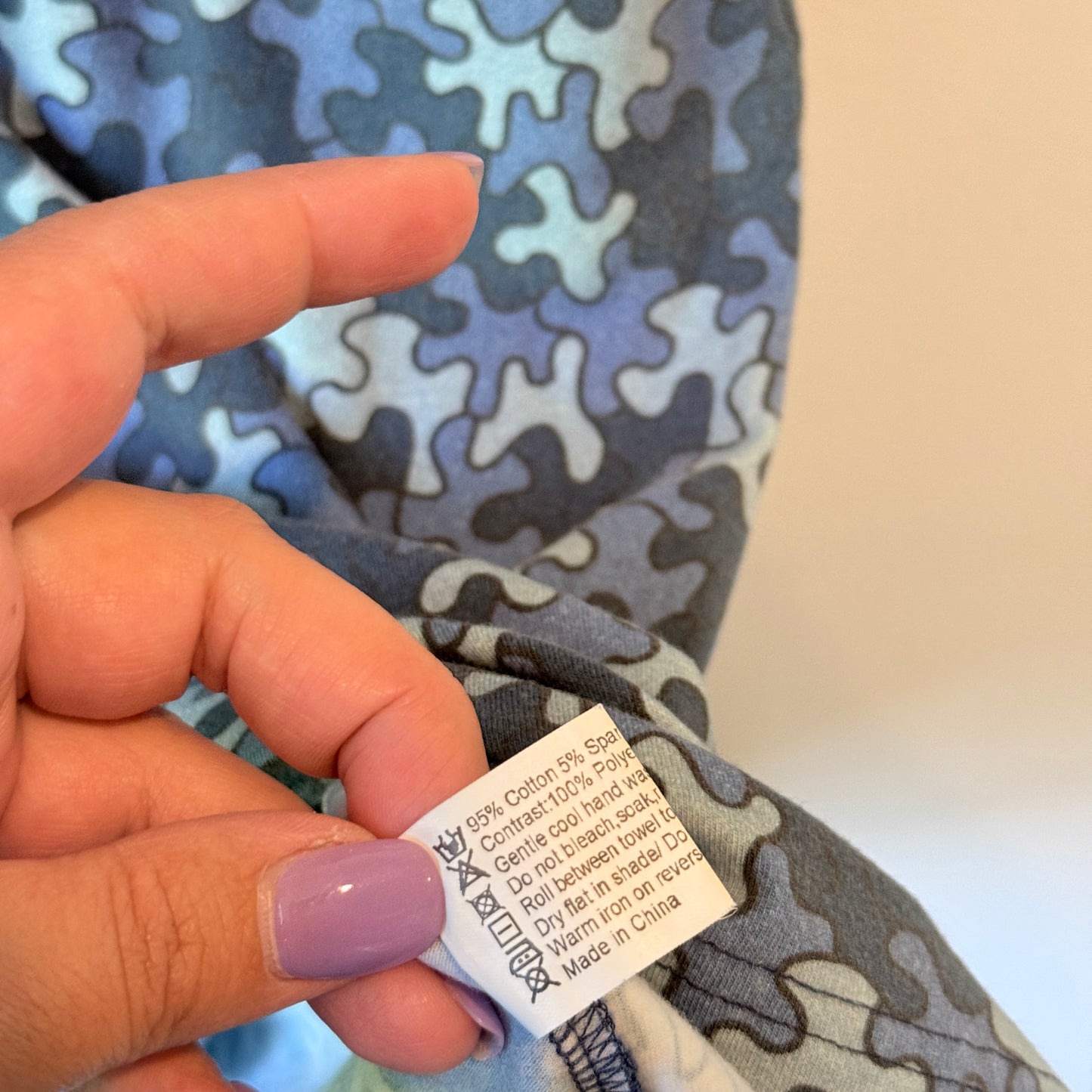 Sylvester Puzzle Print Short Sleeve Dress Blue – XS