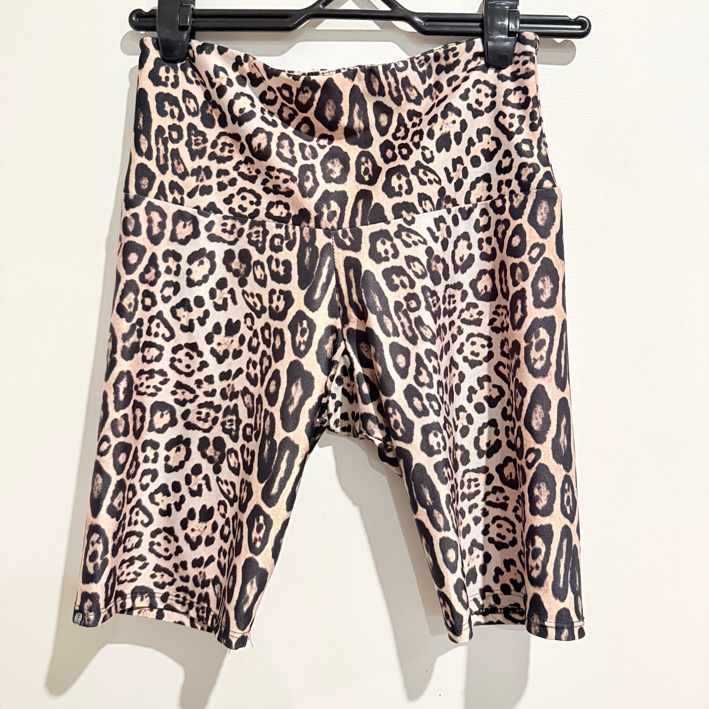 Onzie Size S/M High-Rise Leopard Print Bike Shorts