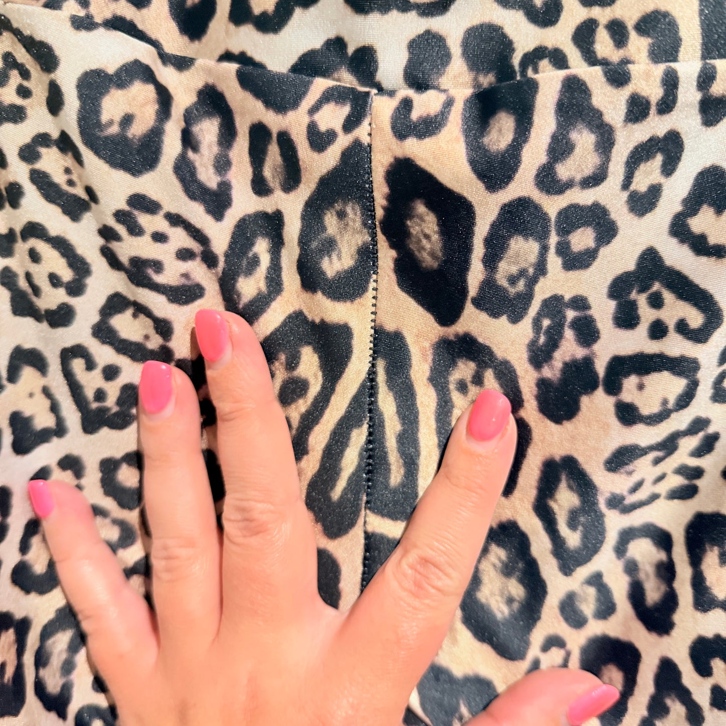 Onzie Size S/M High-Rise Leopard Print Bike Shorts