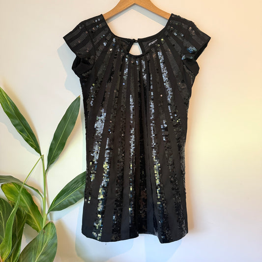 Emerge Sequin Cap Sleeve Dress - Size 8