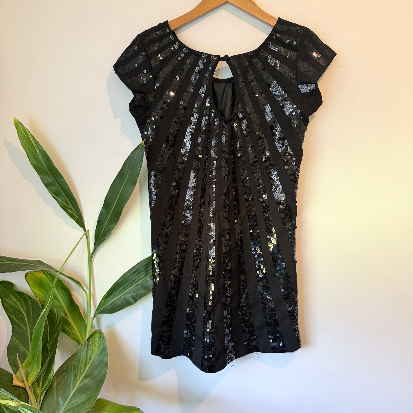 Emerge Sequin Cap Sleeve Dress - Size 8