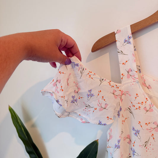 Max Floral Cold Shoulder Dress White - Size 12