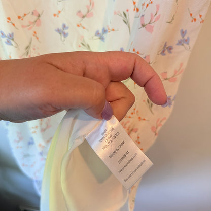 Max Floral Cold Shoulder Dress White - Size 12