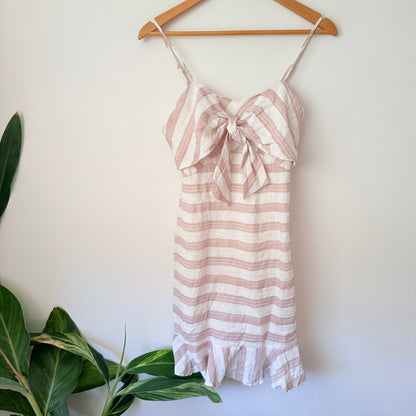 Mirrou Size 10 Striped Strappy Mini Dress