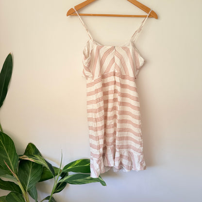Mirrou Size 10 Striped Strappy Mini Dress