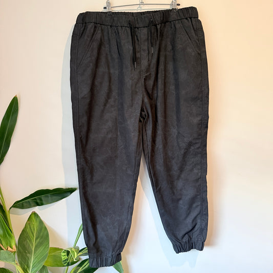 Patterned XL Fit Heavy Weight Cotton Blend Jogger Pants