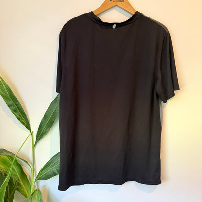 Active Intent NZ Aotearoa Fern Tee Black/Grey - Size L