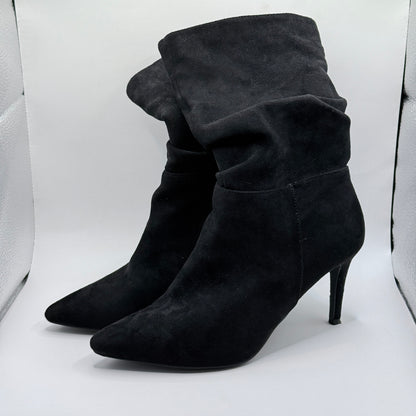 Novo Dekota Black Faux Suede Slouch Ankle Boots – Size 9