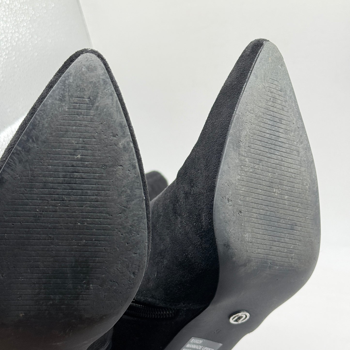 Novo Dekota Black Faux Suede Slouch Ankle Boots – Size 9