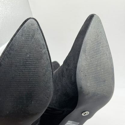 Novo Dekota Black Faux Suede Slouch Ankle Boots – Size 9